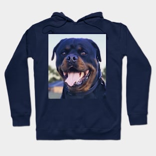 Rottweiler Pooch Smiling Hoodie